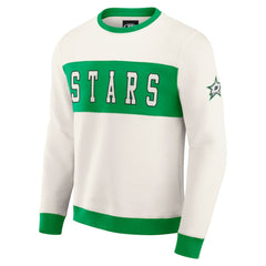 Dallas Stars Darius Rucker Collection by Fanatics Colorblock Pullover Sweatshirt - Cream Sweatshirts