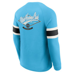 Utah Hockey Club Darius Rucker Collection by Fanatics Waffle-Knit Raglan Long Sleeve Henley T-Shirt - Light Blue T-shirts