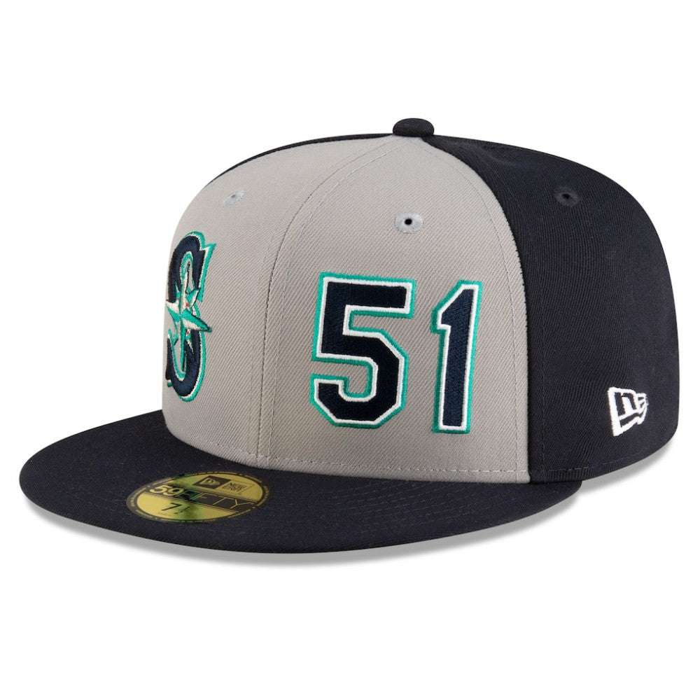 Ichiro Suzuki Seattle Mariners 2025 Baseball Hall of Fame 59FIFTY Fitted Hat Navy/Gray