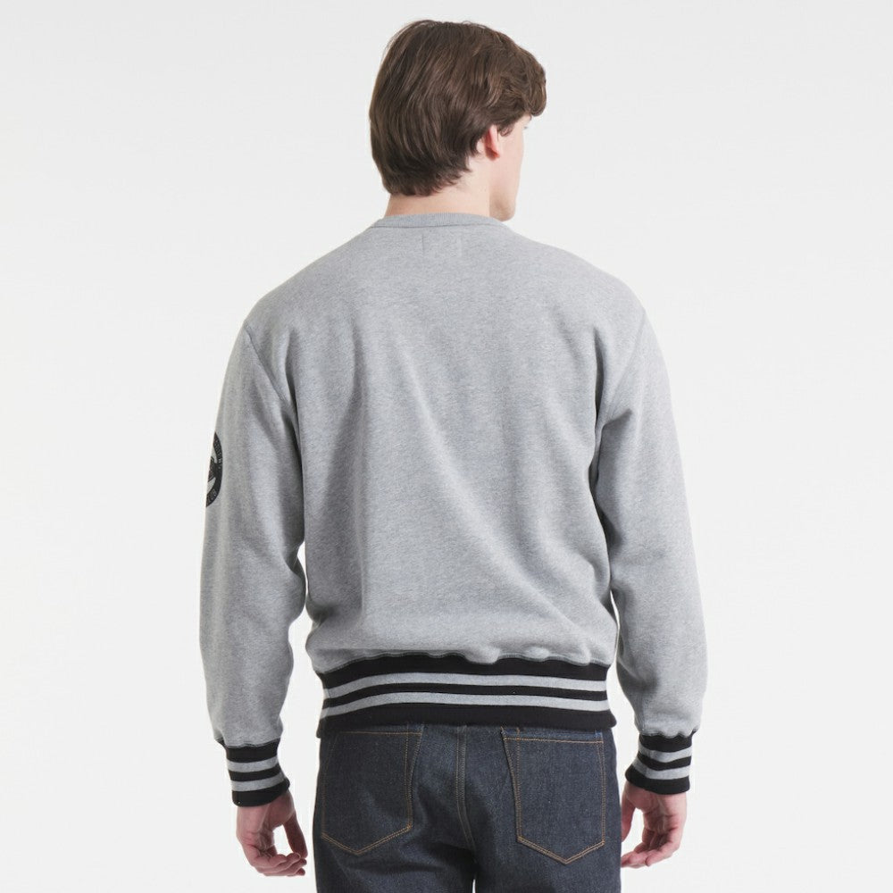Montreal Canadiens Todd Snyder by Fanatics Relaxed Canadian Fleece Crew - Athletic Heather Gray