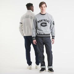 Montreal Canadiens Todd Snyder by Fanatics Relaxed Canadian Fleece Crew - Athletic Heather Gray