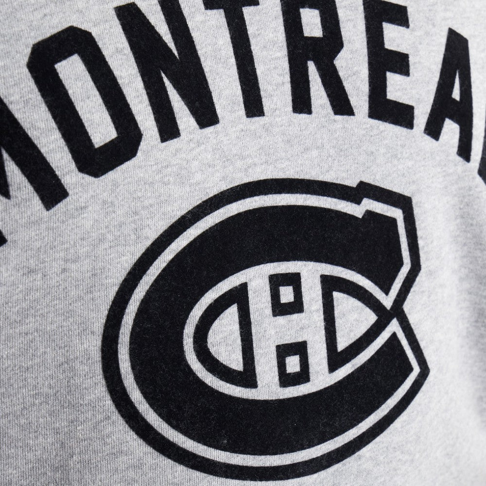 Montreal Canadiens Todd Snyder by Fanatics Relaxed Canadian Fleece Crew - Athletic Heather Gray