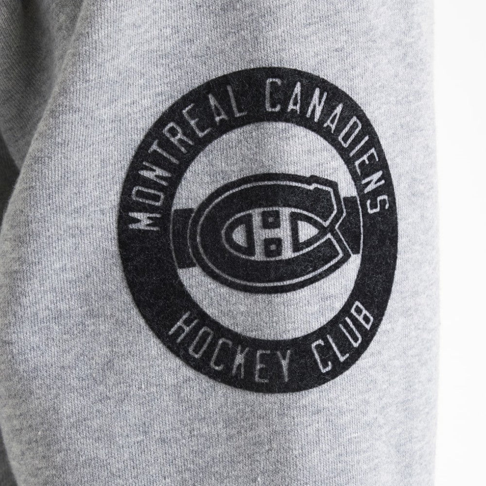 Montreal Canadiens Todd Snyder by Fanatics Relaxed Canadian Fleece Crew - Athletic Heather Gray