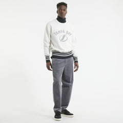 Tampa Bay Lightning Todd Snyder by Fanatics Relaxed Canadian Fleece Crew - Heather Gray