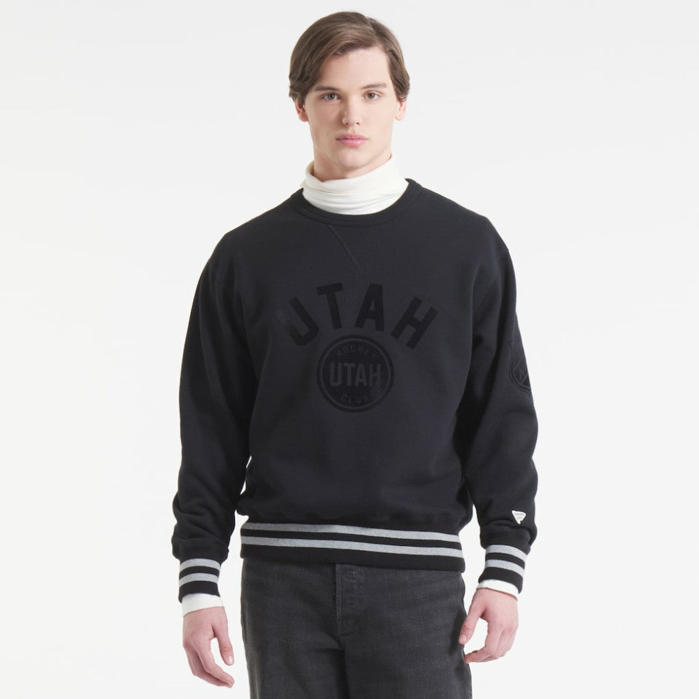 Utah Mammoth Todd Snyder by Fanatics Relaxed Canadian Fleece Crew - Black