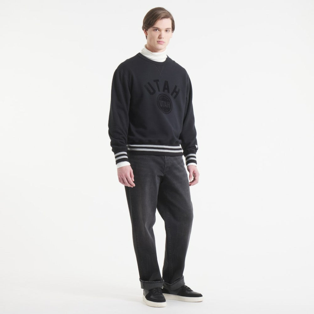 Utah Mammoth Todd Snyder by Fanatics Relaxed Canadian Fleece Crew - Black