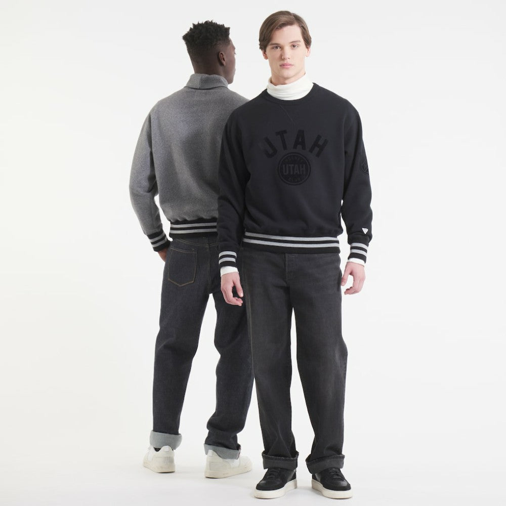 Utah Mammoth Todd Snyder by Fanatics Relaxed Canadian Fleece Crew - Black