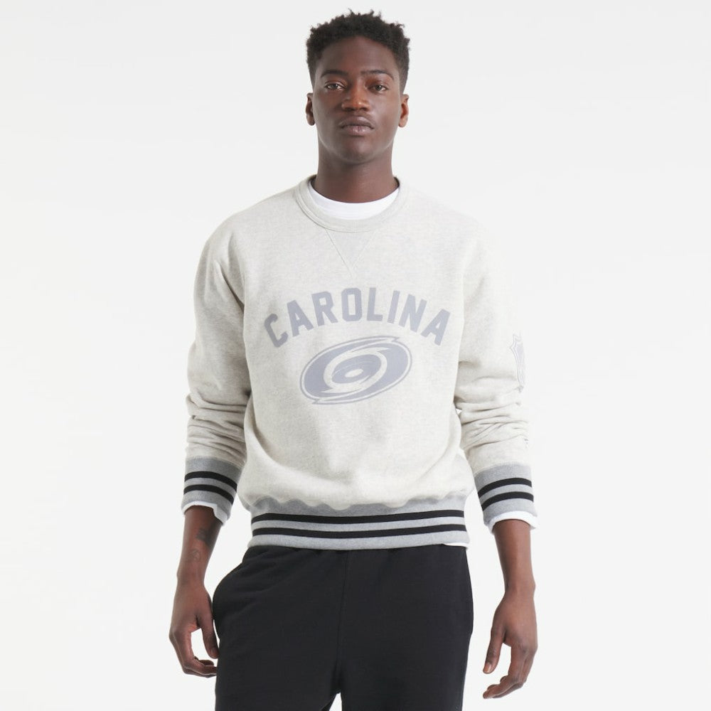 Carolina Hurricanes Todd Snyder by Fanatics Relaxed Canadian Fleece Crew - Heather Gray