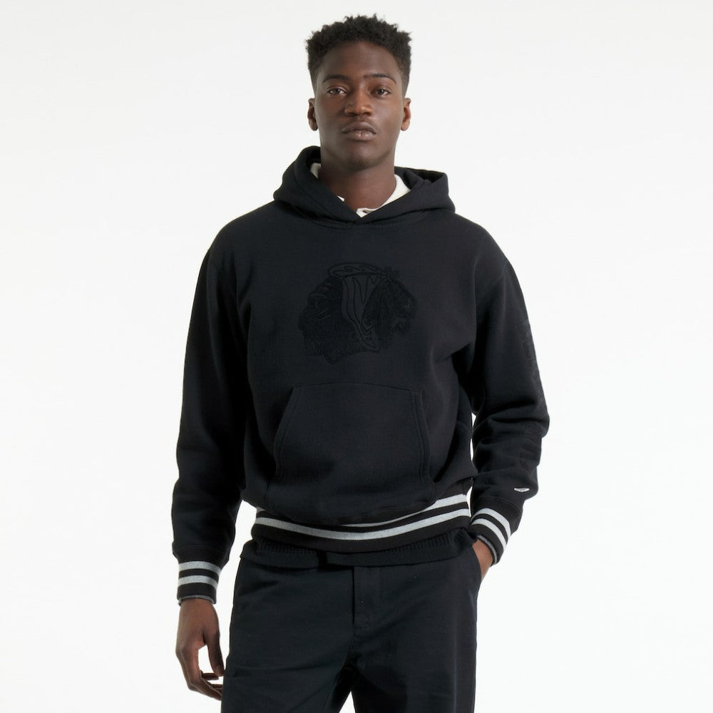 Chicago Blackhawks Todd Snyder by Fanatics Relaxed Canadian Fleece Hoodie - Black Hoodies