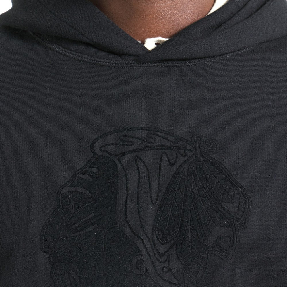 Chicago Blackhawks Todd Snyder by Fanatics Relaxed Canadian Fleece Hoodie - Black Hoodies