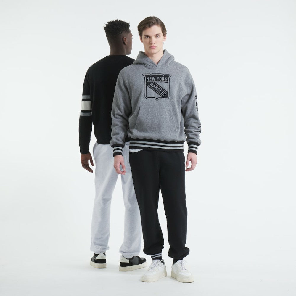 New York Rangers Todd Snyder by Fanatics Relaxed Canadian Fleece Hoodie - Dark Heather Gray Hoodies
