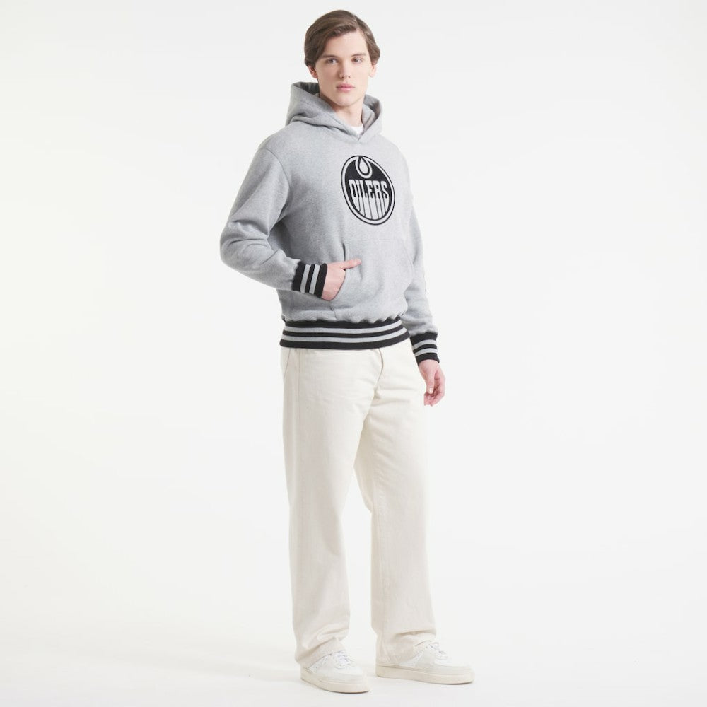 Edmonton Oilers Todd Snyder by Fanatics Relaxed Canadian Fleece Hoodie - Athletic Heather Gray Hoodies