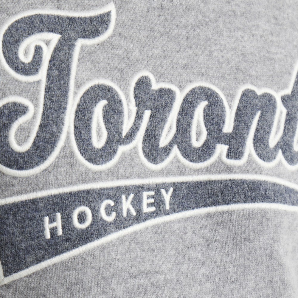 Toronto Maple Leafs Todd Snyder by Fanatics Cashmere Crew Sweater - Athletic Heather Gray