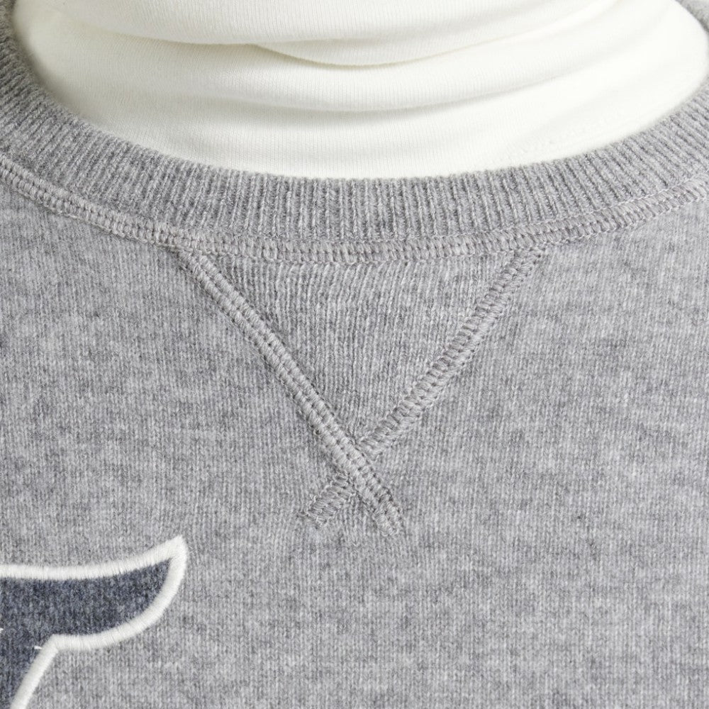 Toronto Maple Leafs Todd Snyder by Fanatics Cashmere Crew Sweater - Athletic Heather Gray