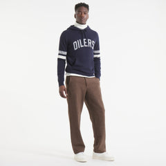 Edmonton Oilers Todd Snyder by Fanatics Cashmere Hooded Sweater - Navy