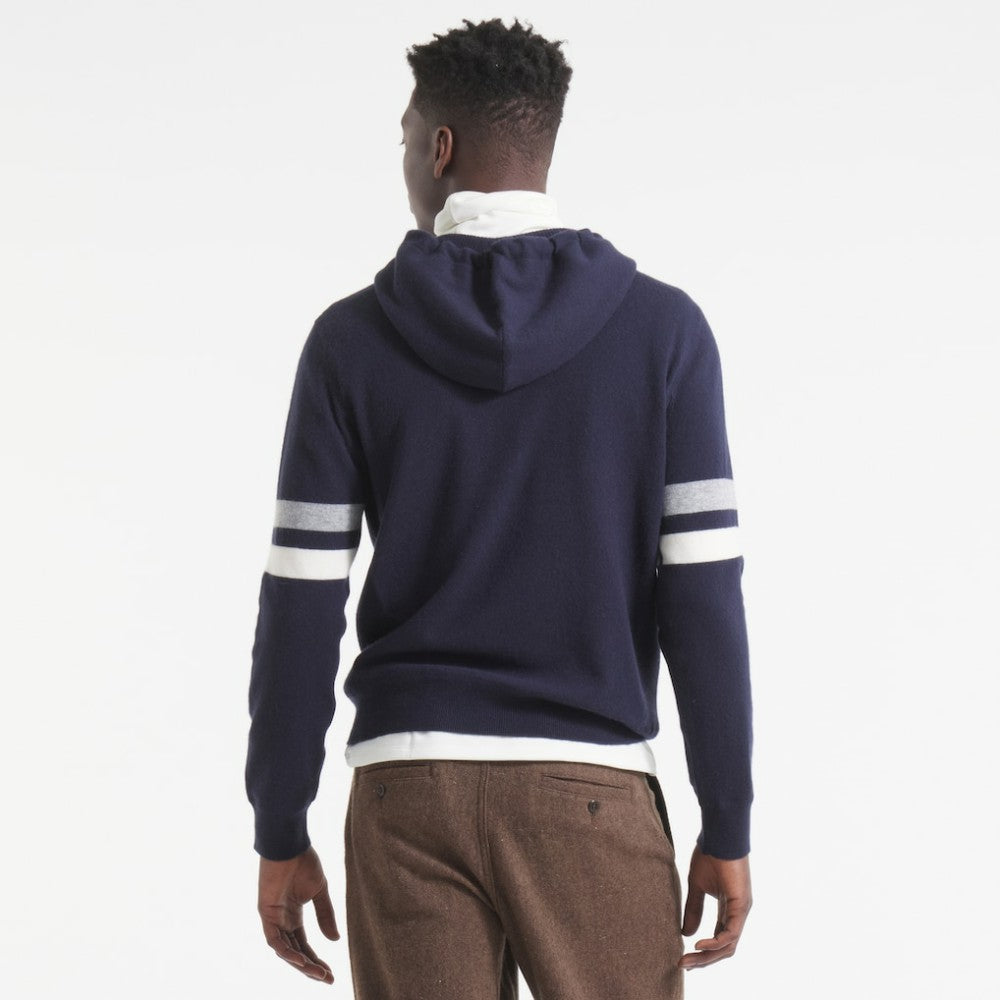 Edmonton Oilers Todd Snyder by Fanatics Cashmere Hooded Sweater - Navy