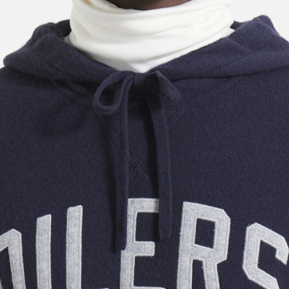 Edmonton Oilers Todd Snyder by Fanatics Cashmere Hooded Sweater - Navy