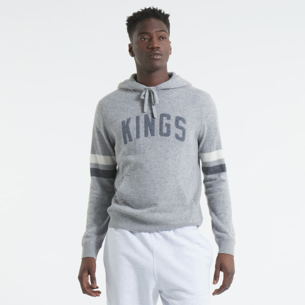 Los Angeles Kings Todd Snyder by Fanatics Cashmere Hooded Sweater - Athletic Heather Gray
