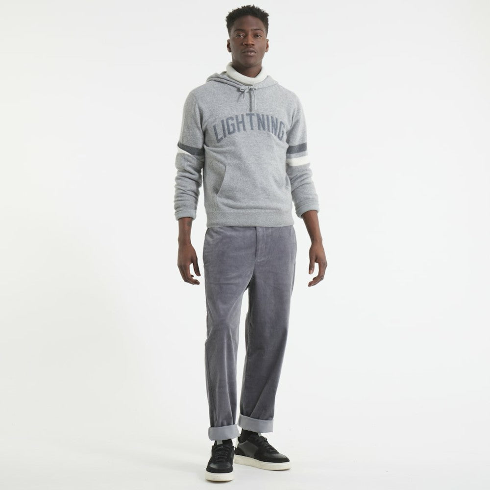 Tampa Bay Lightning Todd Snyder by Fanatics Cashmere Hooded Sweater - Athletic Heather Gray