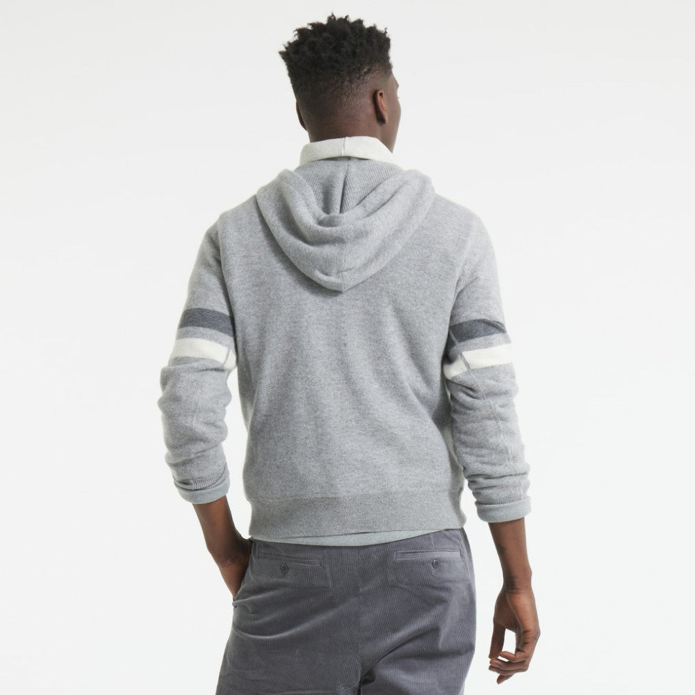 Tampa Bay Lightning Todd Snyder by Fanatics Cashmere Hooded Sweater - Athletic Heather Gray