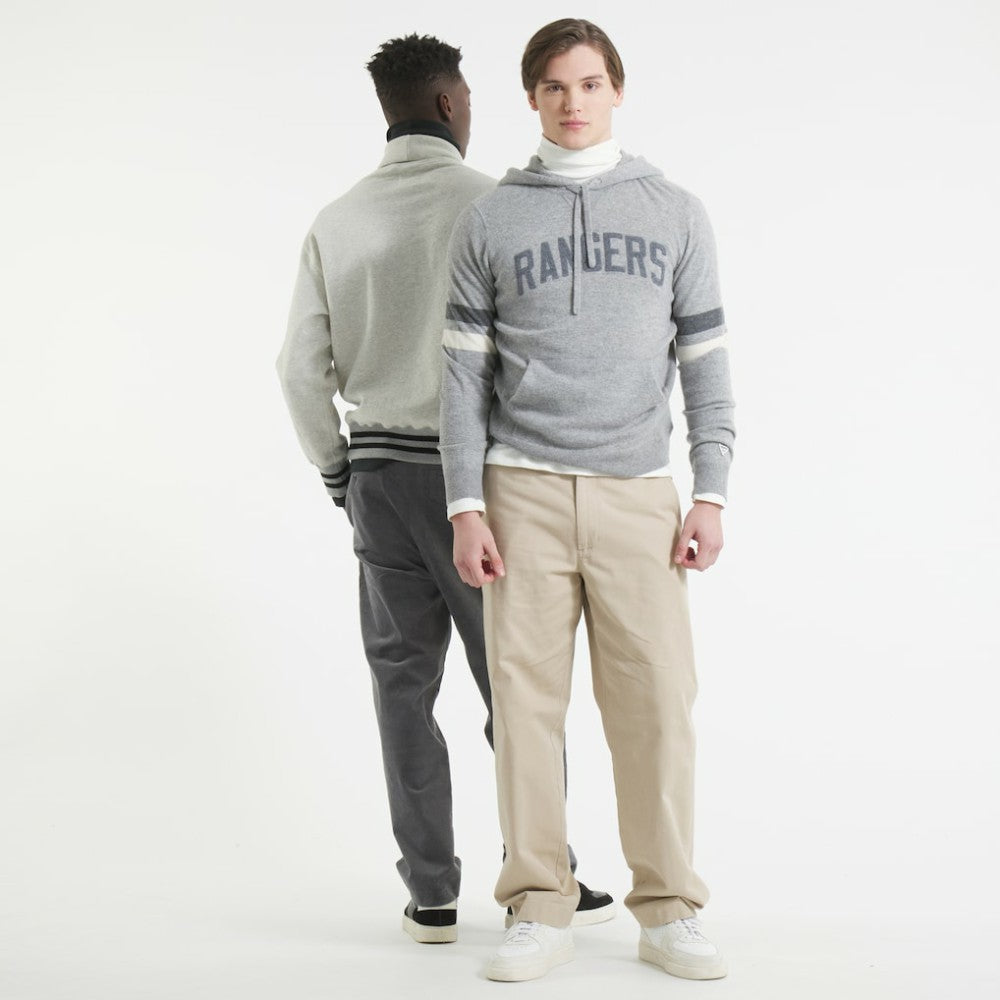 New York Rangers Todd Snyder by Fanatics Cashmere Hooded Sweater - Athletic Heather Gray