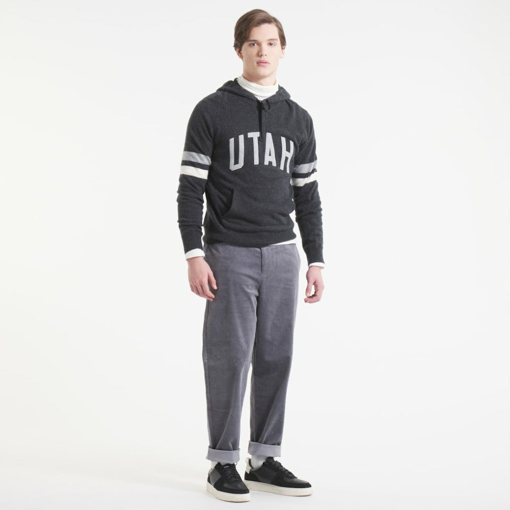 Utah Mammoth Todd Snyder by Fanatics Cashmere Hooded Sweater - Heather Black