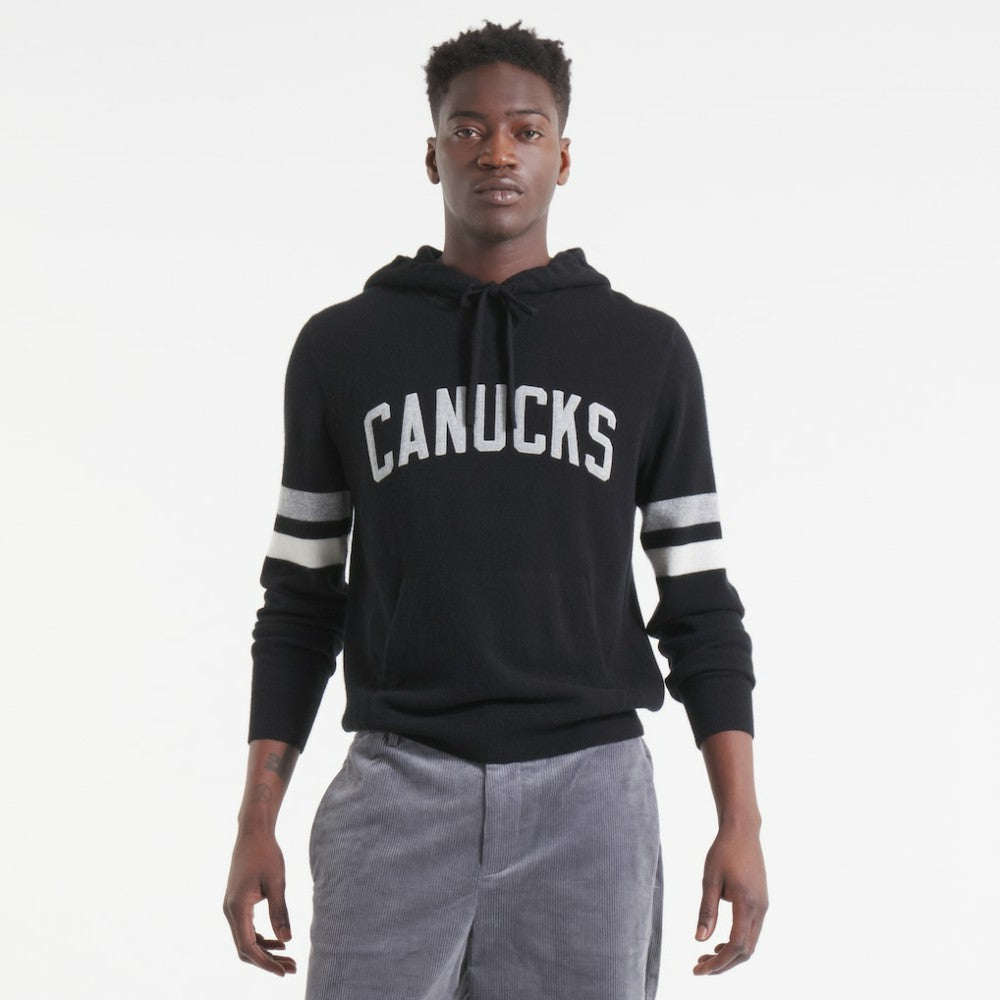 Vancouver Canucks Todd Snyder by Fanatics Cashmere Hooded Sweater - Black