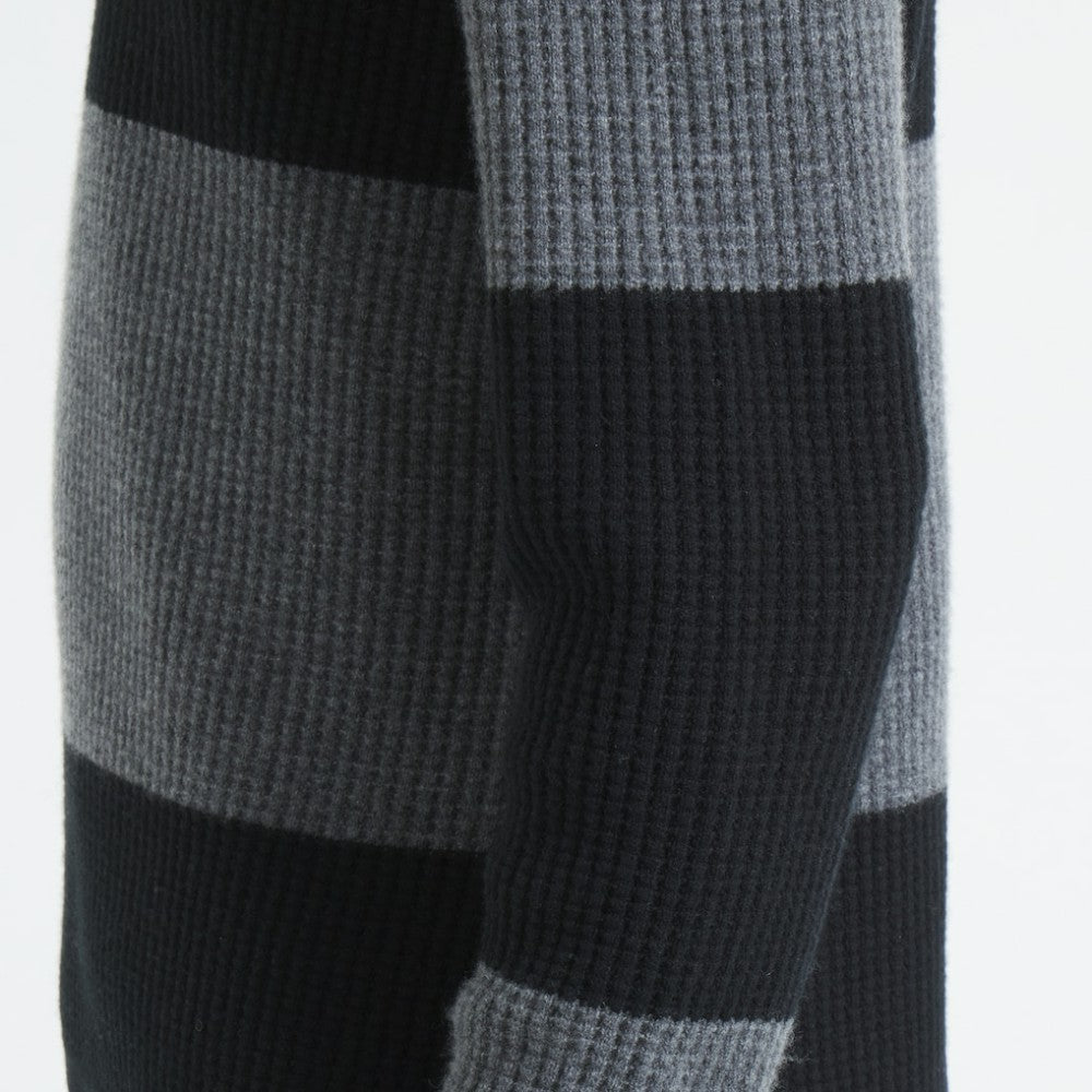 Chicago Blackhawks Todd Snyder by Fanatics Cashmere Rugby Sweater - Dark Heather Gray