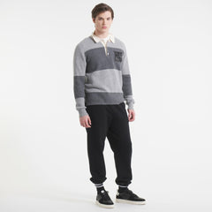 New York Rangers Todd Snyder by Fanatics Cashmere Rugby Sweater - Athletic Heather Gray