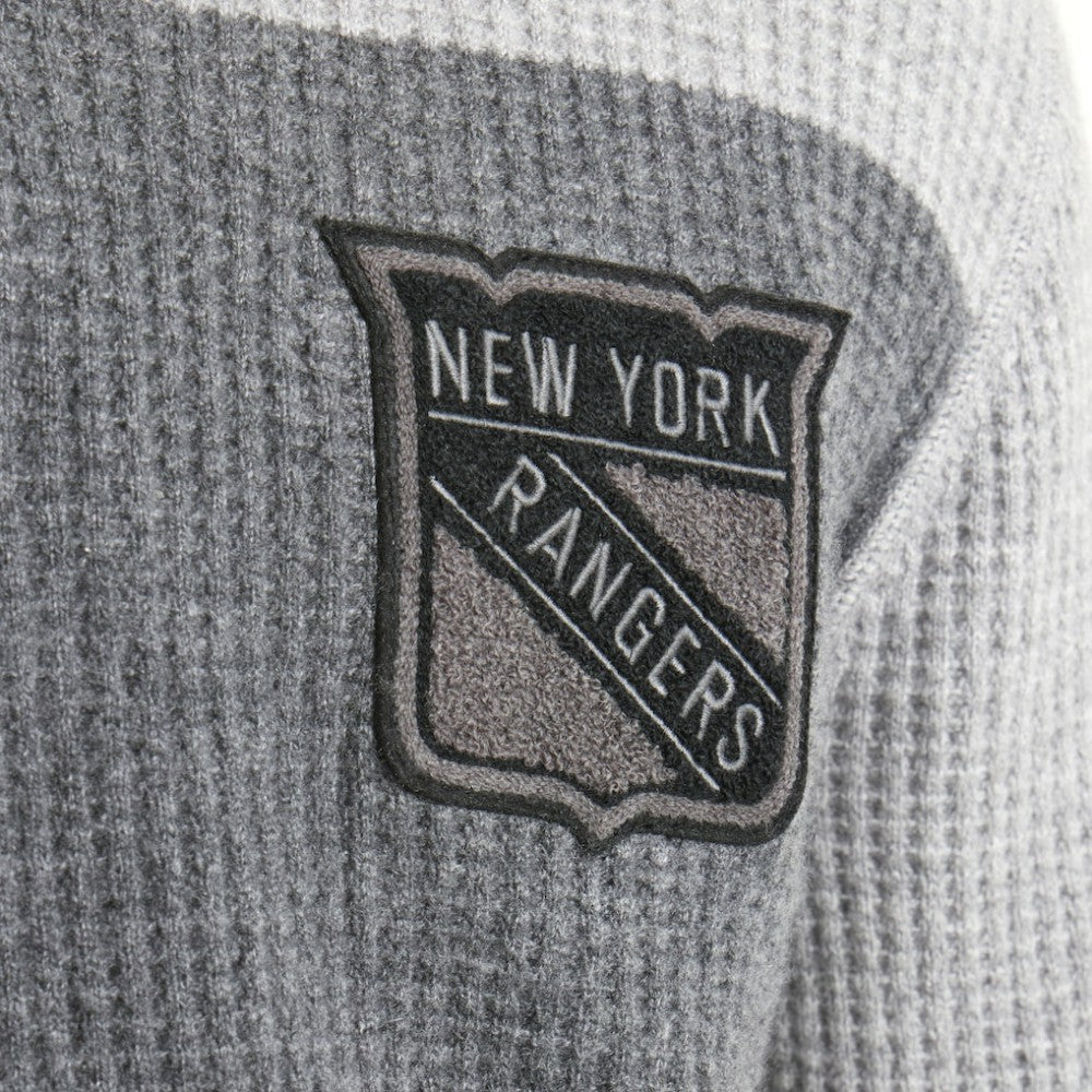 New York Rangers Todd Snyder by Fanatics Cashmere Rugby Sweater - Athletic Heather Gray