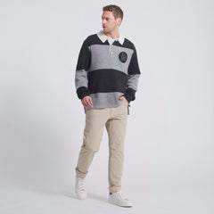 Los Angeles Kings Todd Snyder by Fanatics Cashmere Rugby Sweater - Athletic Heather Gray
