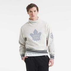 Toronto Maple Leafs Todd Snyder by Fanatics Relaxed Canadian Fleece Turtleneck - Heather Gray