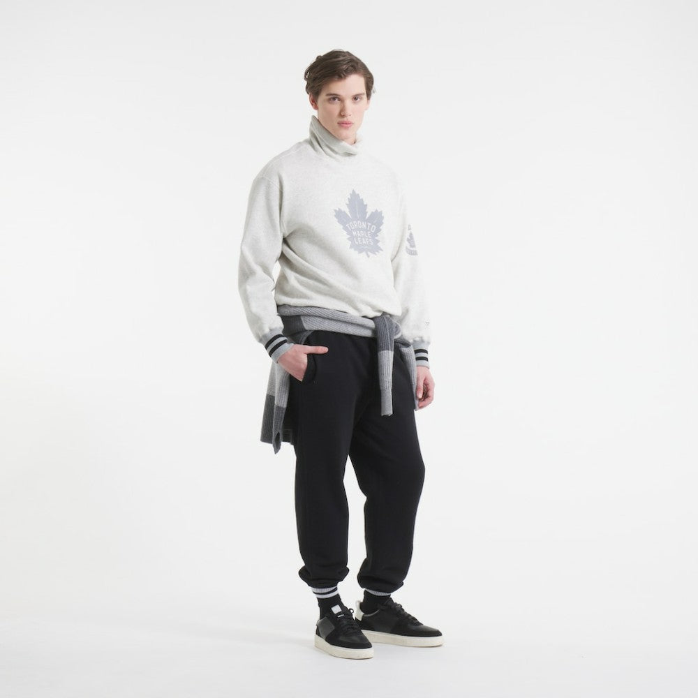 Toronto Maple Leafs Todd Snyder by Fanatics Relaxed Canadian Fleece Turtleneck - Heather Gray