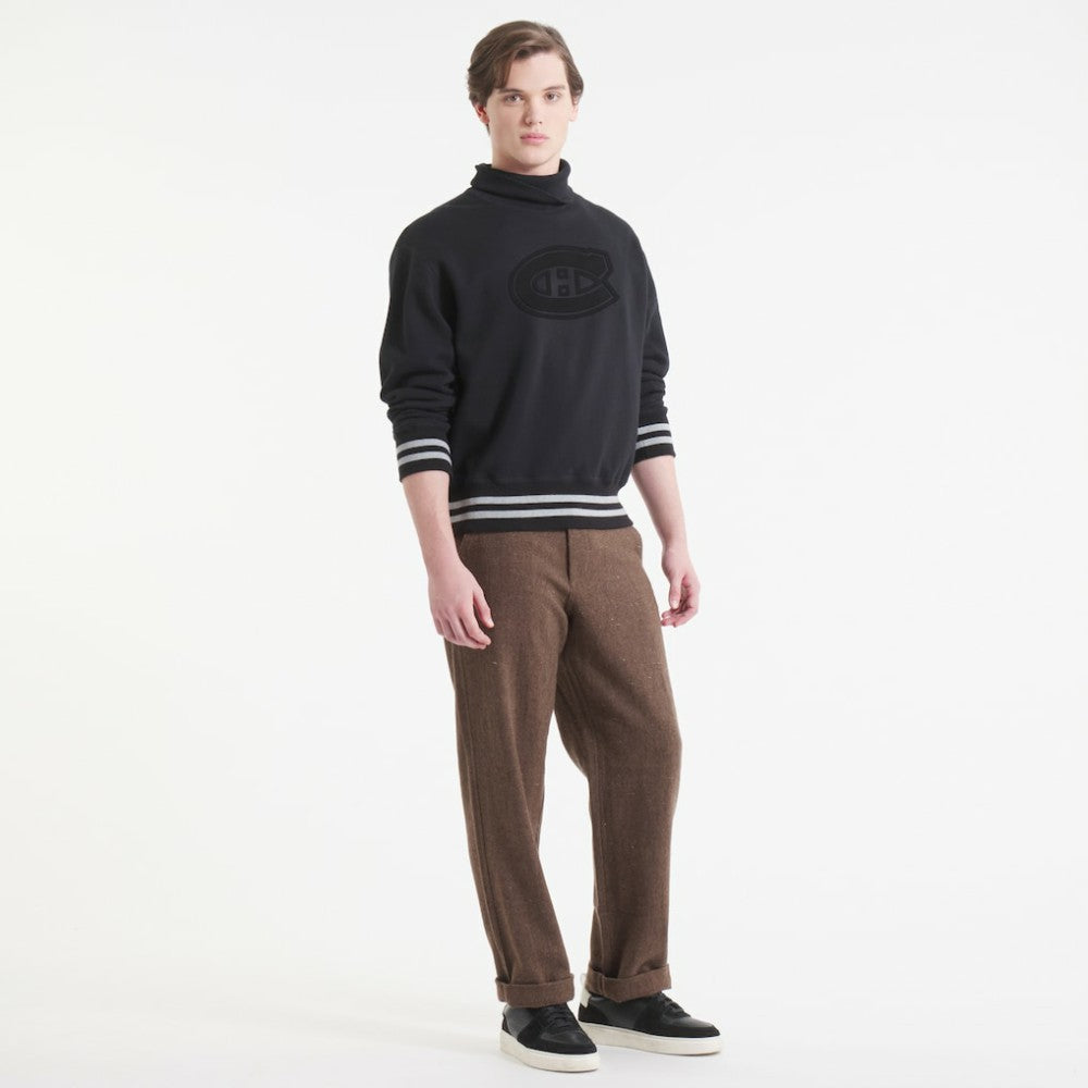 Montreal Canadiens Todd Snyder by Fanatics Relaxed Canadian Fleece Turtleneck - Black