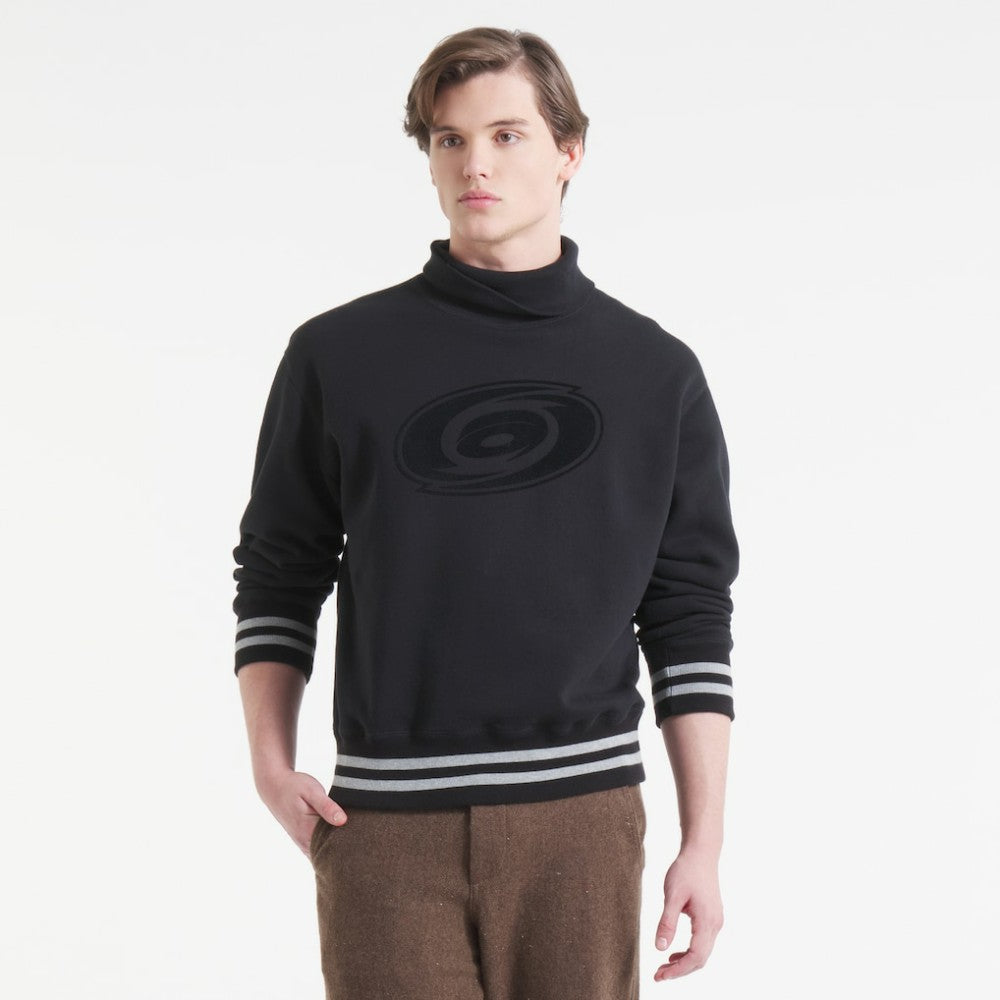 Carolina Hurricanes Todd Snyder by Fanatics Relaxed Canadian Fleece Turtleneck - Black