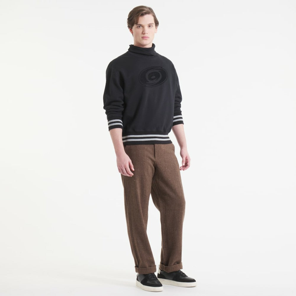 Carolina Hurricanes Todd Snyder by Fanatics Relaxed Canadian Fleece Turtleneck - Black