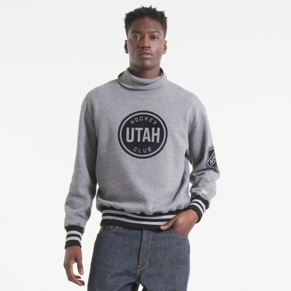 Utah Mammoth Todd Snyder by Fanatics Relaxed Canadian Fleece Turtleneck - Dark Heather Gray