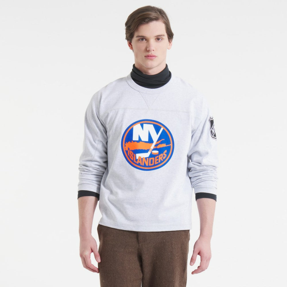New York Islanders Todd Snyder by Fanatics Heavyweight Football Jersey - Heather Gray Jerseys