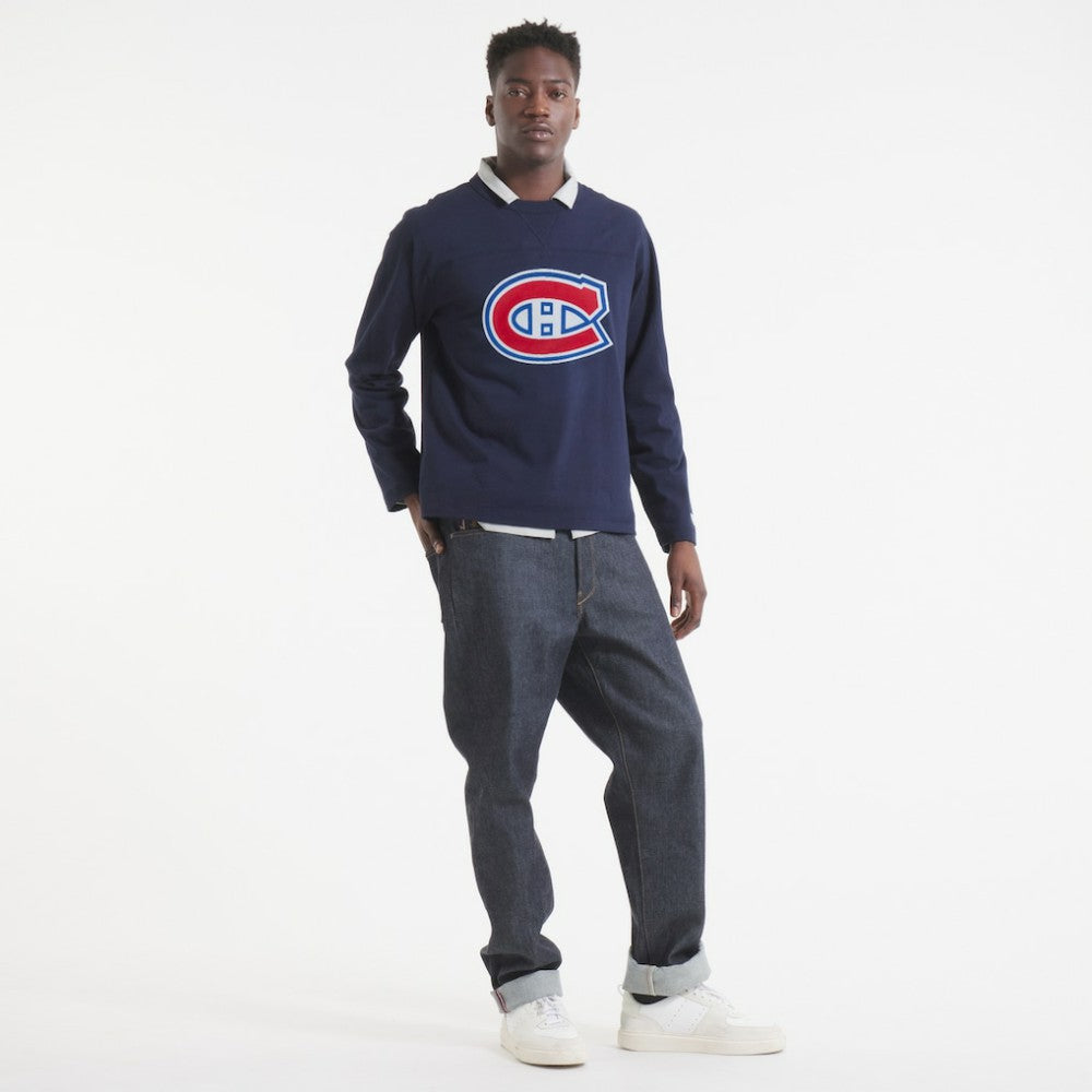Montreal Canadiens Todd Snyder by Fanatics Heavyweight Football Jersey - Navy Jerseys