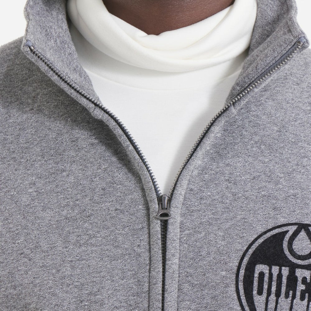 Edmonton Oilers Todd Snyder by Fanatics Full-Zip Fleece - Dark Heather Gray