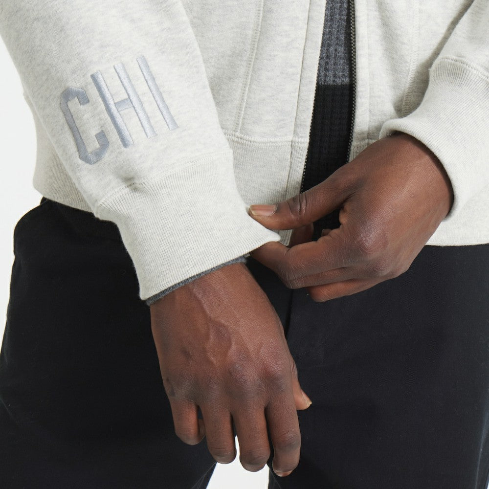 Chicago Blackhawks Todd Snyder by Fanatics Full-Zip Fleece - Heather Gray