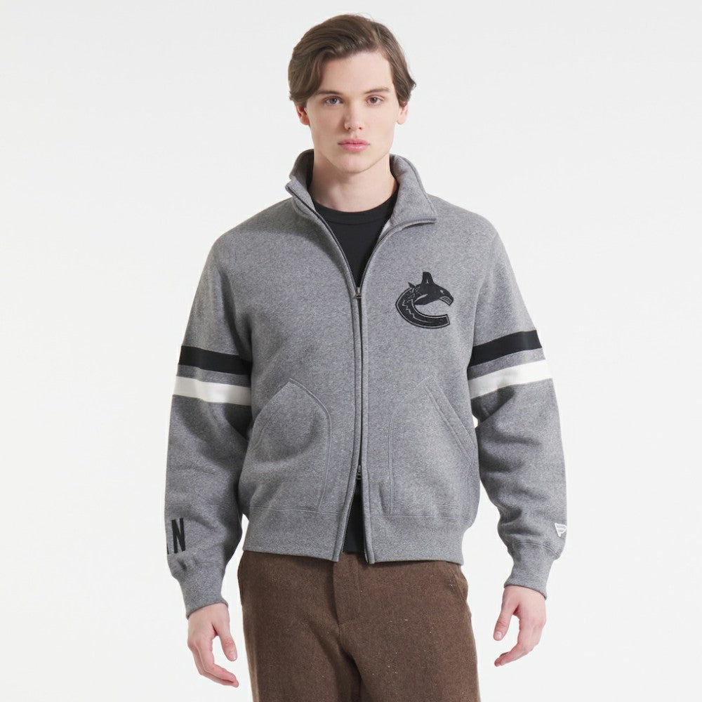Vancouver Canucks Todd Snyder by Fanatics Full-Zip Fleece - Dark Heather Gray