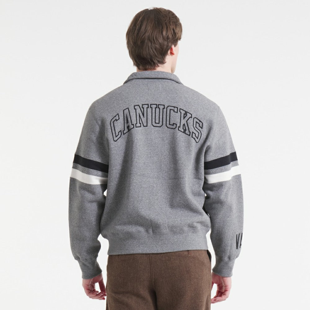 Vancouver Canucks Todd Snyder by Fanatics Full-Zip Fleece - Dark Heather Gray