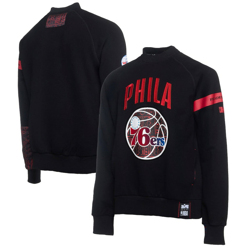 Philadelphia 76ers NBA x Two Hype Culture & Hoops Collection Premium Pullover Sweatshirt - Black discount