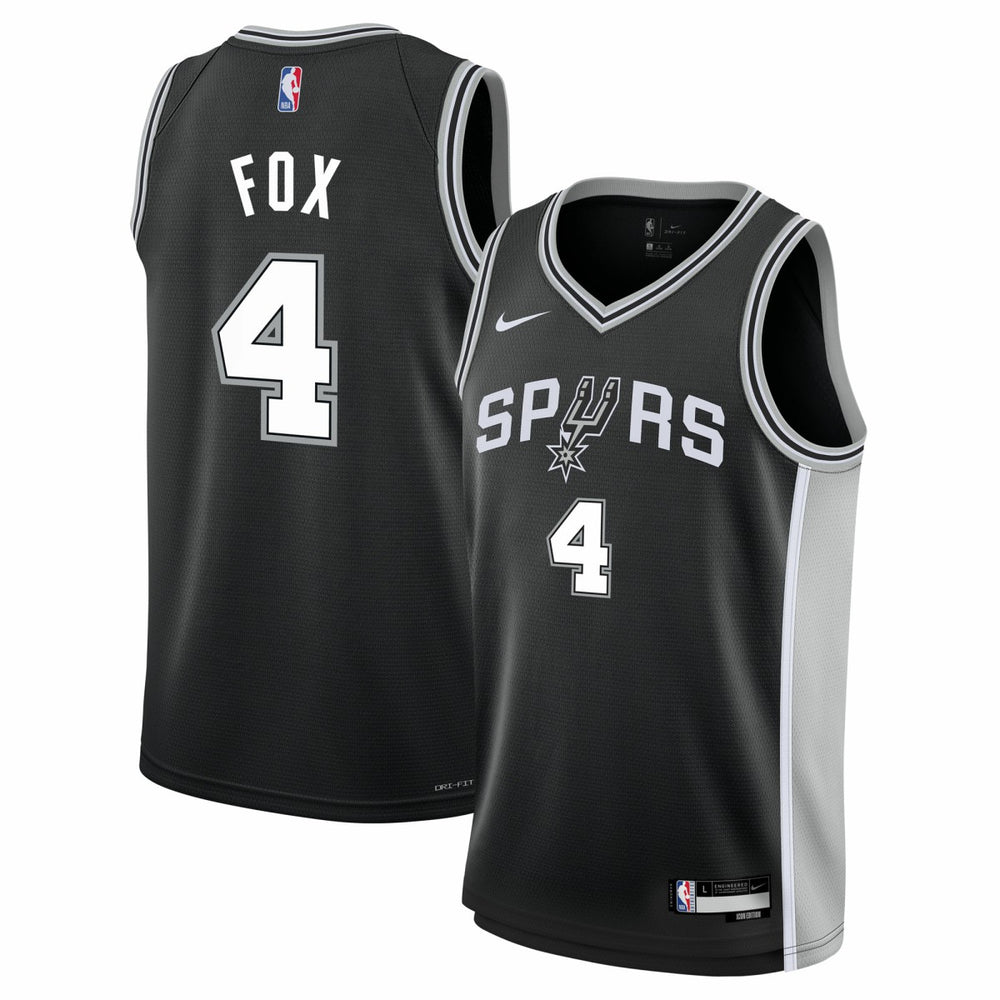 De'Aaron Fox San Antonio Spurs Youth Swingman Jersey - Icon Edition - Black sale