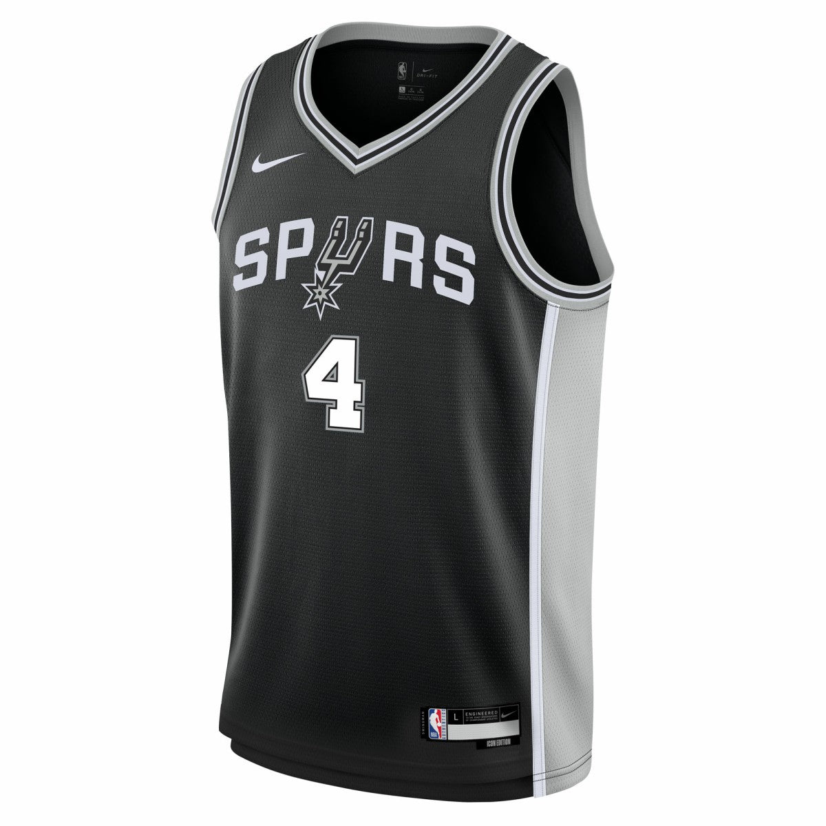 De'Aaron Fox San Antonio Spurs Youth Swingman Jersey - Icon Edition - Black sale