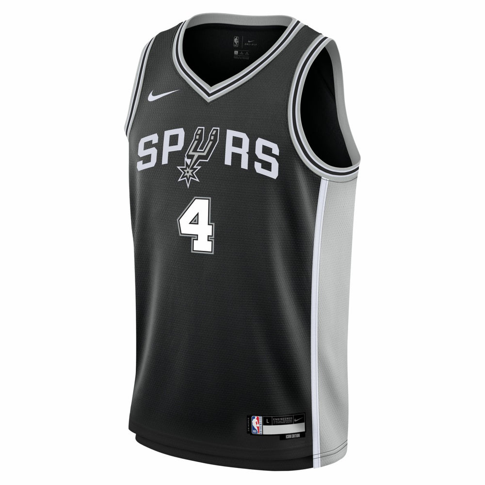 De'Aaron Fox San Antonio Spurs Youth Swingman Jersey - Icon Edition - Black sale