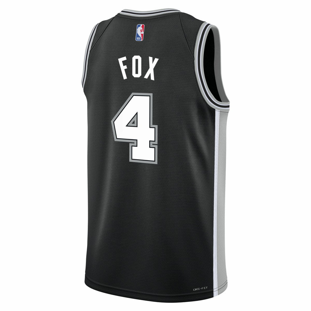 De'Aaron Fox San Antonio Spurs Youth Swingman Jersey - Icon Edition - Black sale