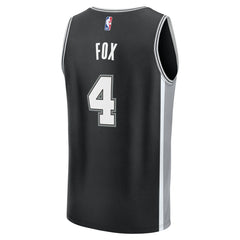 De'Aaron Fox San Antonio Spurs Fast Break Replica Player Jersey - Icon Edition - Black for sale