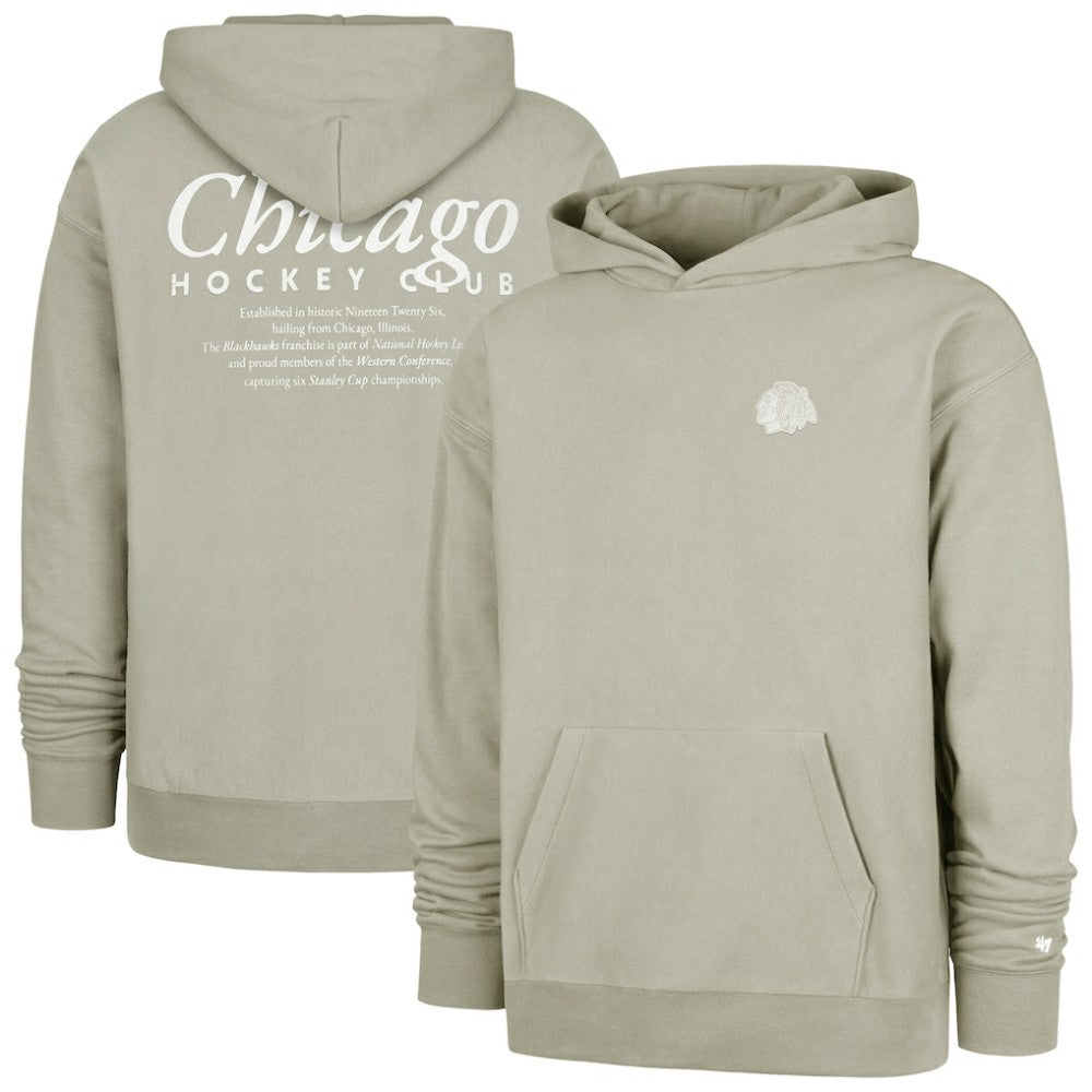 Chicago Blackhawks '47  Foundation Pullover Hoodie - Gray Hoodies